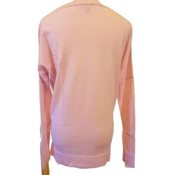 🏖️EXTRA FINE MERINO WOOL Pink V NECK SWEATER J Crew XS - Picture 3 of 9